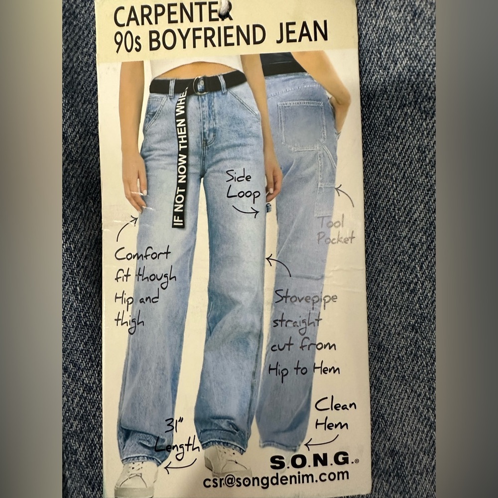 🆕S.O.N.G. Carpenter Boyfriend Jeans